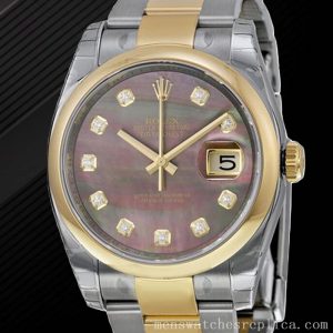 Mens Replica Rolex Datejust 116203BKMDO 36mm Men's Silver-tone Watch